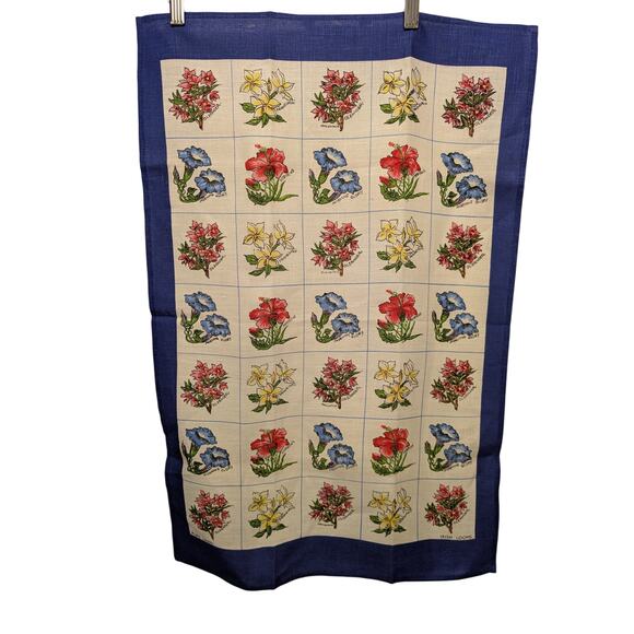 Irish Looms Other - Irish Looms 100% Linen Tea Towel Hanging Decoration Flowers‎ Garden